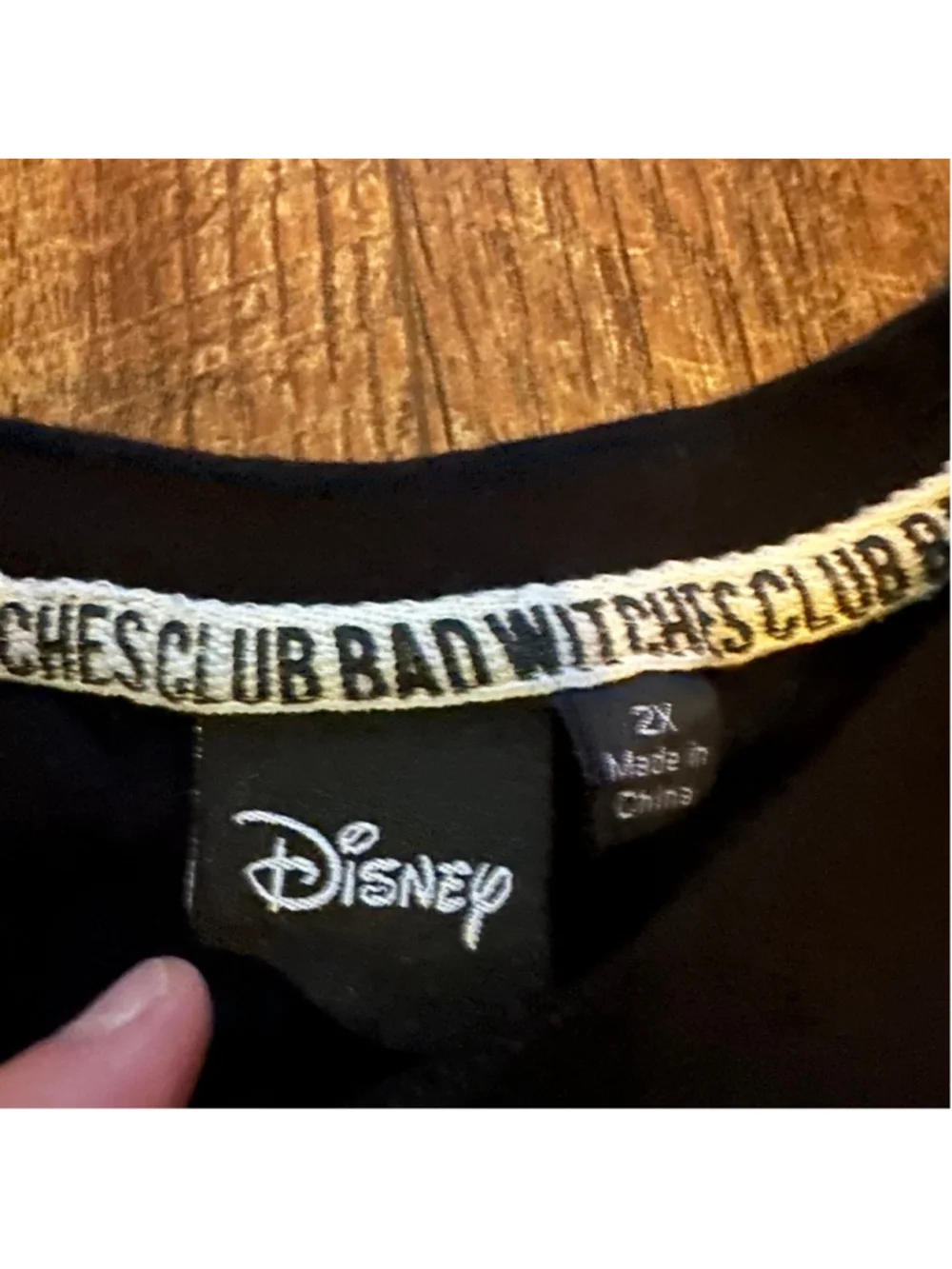 Women's Disney Bad Witches Club Long Sleeve Tee 2X Black White Summer